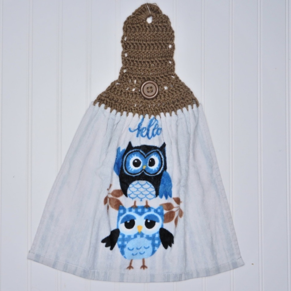 Owl Crochet Top Towel